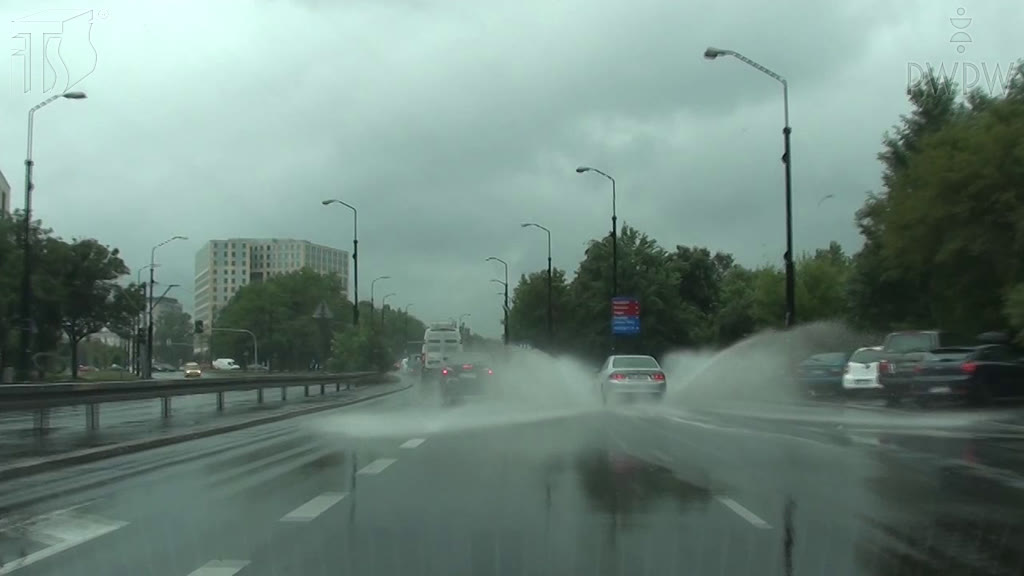 Question illustration: What can you expect while braking forcefully in these road conditions?