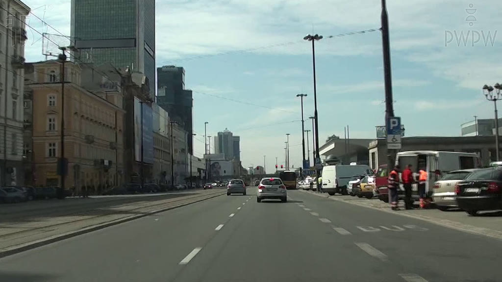 Question illustration: How should you observe the road when you drive the car in the road traffic?