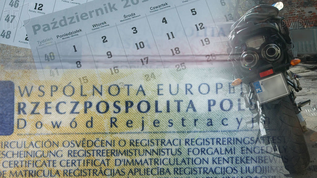 Question illustration: If you're the owner of a registered motorcycle, within what period of time are you required to perform the periodic technical inspection?