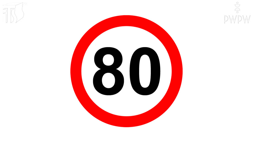 Question illustration: At what speed can you drive a tram on a road marked by this sign, in a built-up area in the hours 5:00 - 23:00?