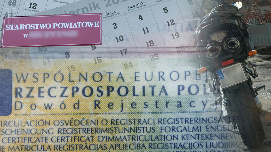 Question illustration: Within what period of time are you obliged to notify the starost's office of purchasing a previously registered motorcycle?