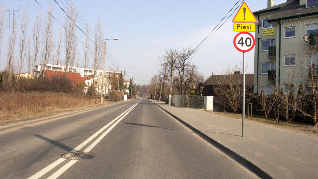 Question illustration: Are you on a two-way road in the presented situation?