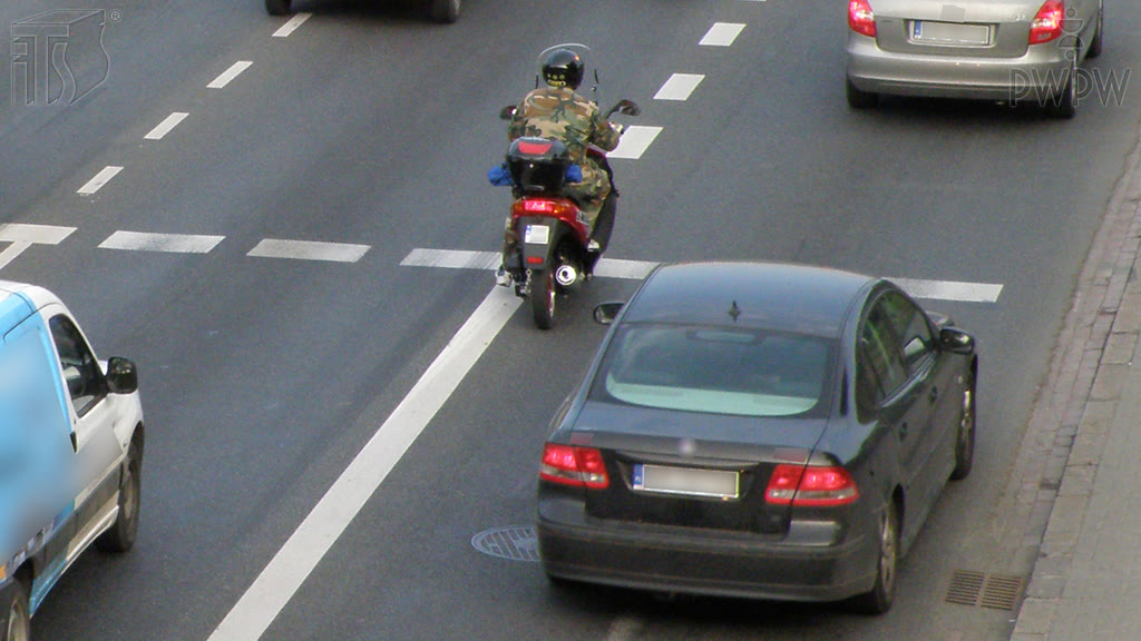Question illustration: Which of the following activities are forbidden when you ride a moped?