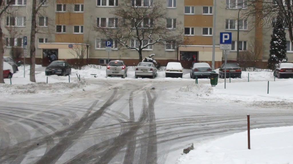 Question illustration: What should you expect if you turn at an intersection covered with ice?