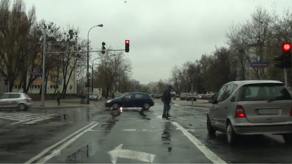 Question illustration: How should you brake on a wet surface?
