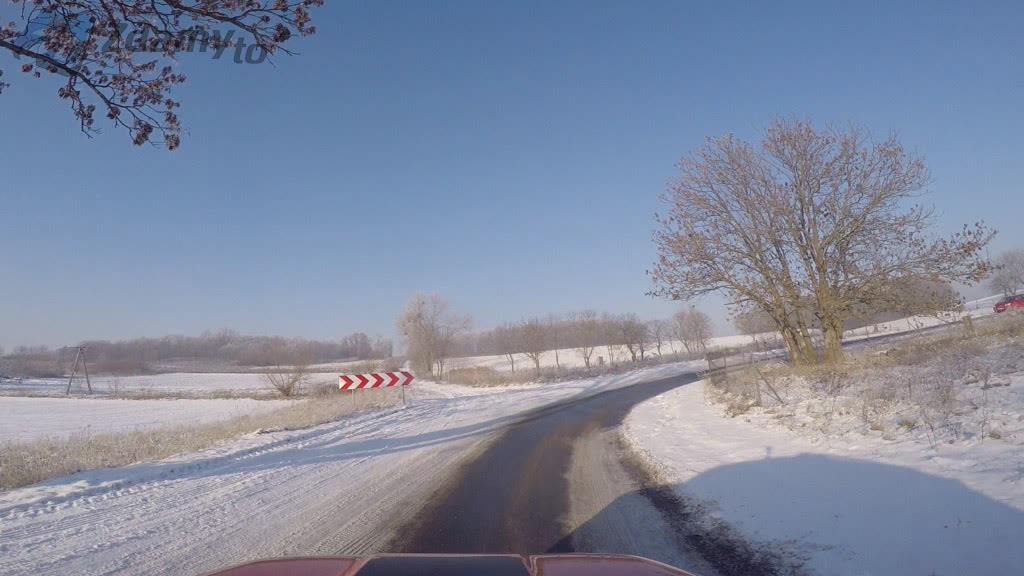 Question illustration: What behaviour increases the risk of skidding on icy road surfaces?