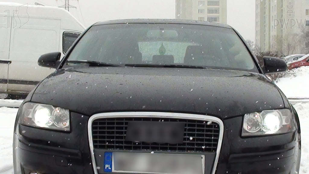 Question illustration: How should low-beam lights be aimed in a motor vehicle?