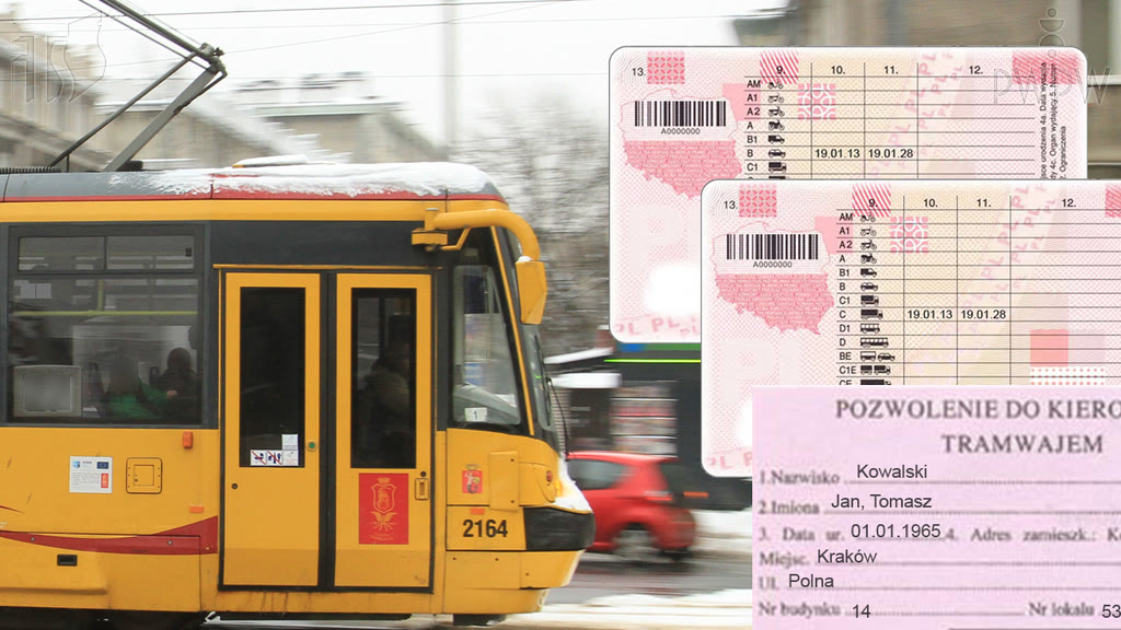 Question illustration: Which document entitles you to drive a tram?