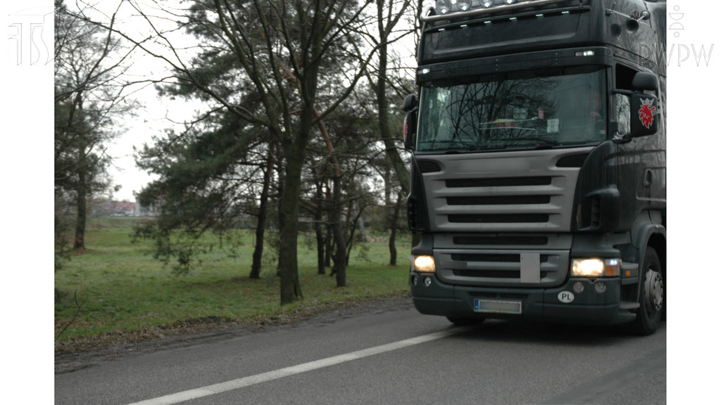 Question illustration: What may be the reason for a difficulty in maintaining a straight trajectory of a truck?